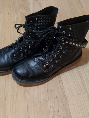 Spiked Black Boots - US 11